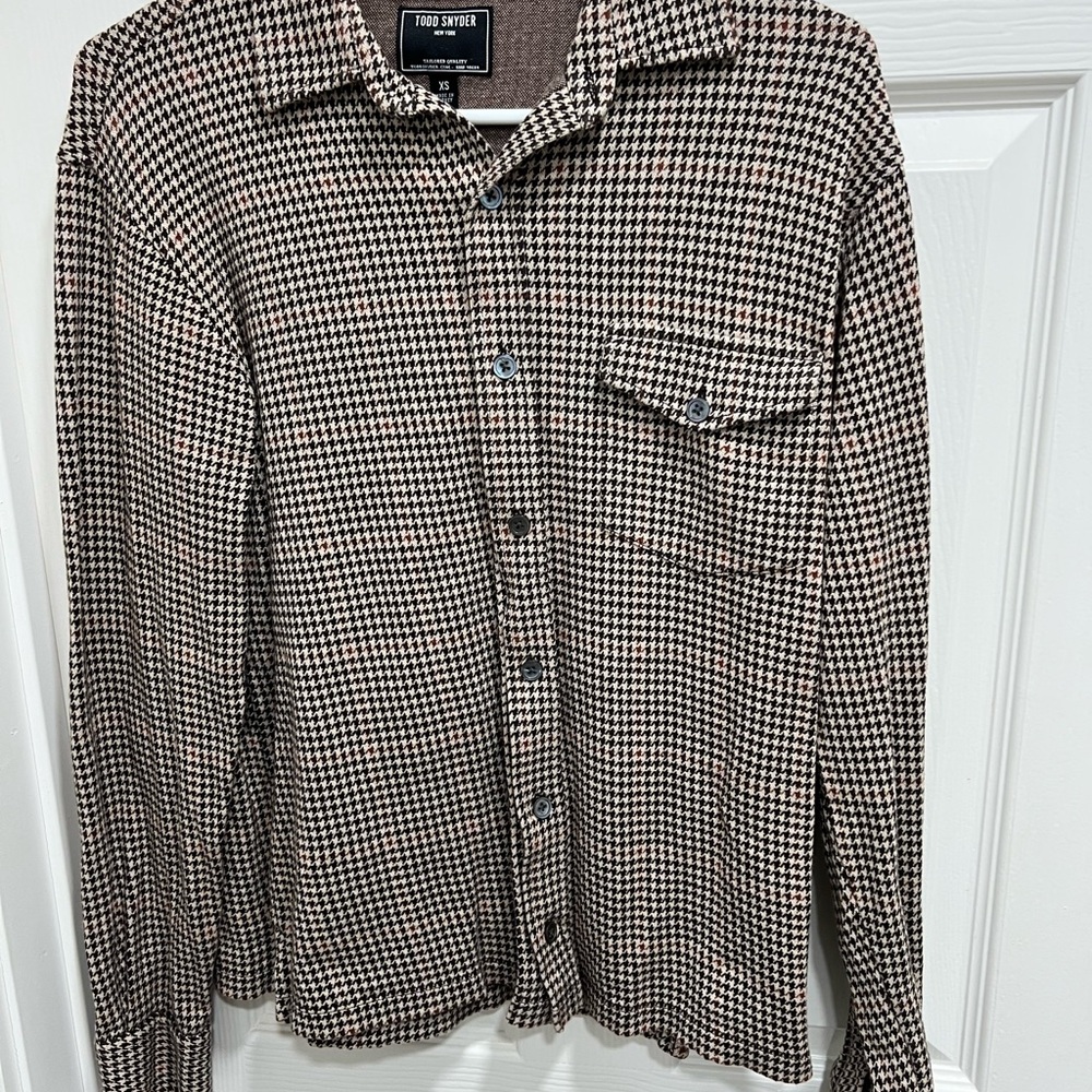 Todd Snyder Houndstooth Patterned Shirt - image 1